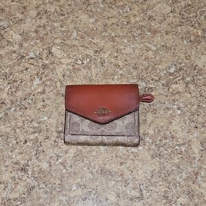 Coach Brown and Tan Signature Wallet